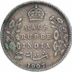 Silver Half Rupee Coin of King Edward VII of Calcutta Mint of 1907.