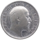 Silver Half Rupee Coin of King Edward VII of Calcutta Mint of 1908.