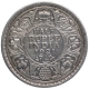 Silver Half Rupee Coin of King George V of Calcutta Mint of 1921.