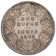 Silver One Rupee Coin of Victoria Empress of Calcutta Mint of 1878.