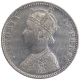 Silver One Rupee Coin of Victoria Empress of Bombay Mint of 1887.