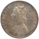 Silver One Rupee Coin of Victoria Empress of Bombay Mint of 1891.