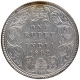 Silver One Rupee Coin of Victoria Empress of Calcutta Mint of 1892.