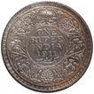 Silver One Rupee Coin of King George V of Bombay Mint of 1911.