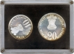 Proof Set of Grow More Food of (2 Coins) Bombay Mint of 1973.