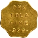 Rare Gold One Tola or Token of Bombay Mint.