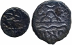 Potin Coins of Damasena of Western Kshatrapas.