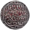 Silver Tanka Coin of Ghiyath ud din Balbun of Hadrat Delhi Mint of Delhi Sultanate.