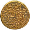 Gold Heavy Dinar Coin of Muhammad bin Tughluq of Hadrat Deogir Mint of Tughluq Dynasty of Delhi Sultanate.