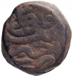 Copper Dam Coin of Akbar of Ajmer Mint.