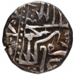 Silver Half Rupee Coin of Akbar of Mulhar Mint.