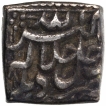 Silver Square One Rupee Coin of Akbar of Delhi Mint of Tir Month.