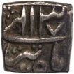 Silver Square One Rupee Coin of Akbar of Delhi Mint of Tir Month.