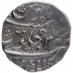 Silver One Rupee Coin of Aurangzeb of Lakhnau Mint.