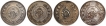 Silver Fanam Coins of Rama Verma VI of Travancore.