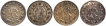 Silver Fanam Coins of Rama Verma VI of Travancore.