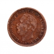 Copper Quarter Tanga Coin of Luiz I of Indo Portuguese.