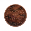 Copper Quarter Tanga Coin of Luiz I of Indo Portuguese.