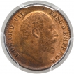 Bronze One Twelfth Anna Coin of King Edward VII of Calcutta Mint of 1910.