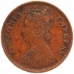 Copper One Quarter Anna Coin of Victoria Empress of Bombay Mint of 1888.