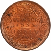 Copper One Quarter Anna Coin of Victoria Empress of Calcutta Mint of 1901.