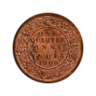 Copper One Quarter Anna Coin of King Edward VII of Calcutta Mint of 1906.