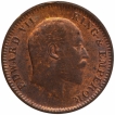 Bronze One Quarter Anna Coin of King Edward VII of Calcutta Mint of 1908.