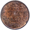 Bronze One Quarter Anna Coin of King Edward VII of Calcutta Mint of 1910.