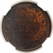 Bronze One Quarter Anna Coin of King Edward VII of Calcutta Mint of 1910.