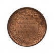 Bronze One Quarter Anna Coin of King George V of Calcutta Mint of 1912.