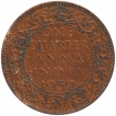 Bronze One Quarter Anna Coin of King George VI of  Calcutta Mint of 1939.