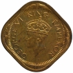 Nickel Brass Half Anna Coin of King George VI of Bombay Mint of 1942.