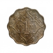 Cupro Nickel One Anna Coin of King Edward VII of Bombay Mint of 1907.