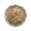 Cupro Nickel One Anna Coin of King George V of Bombay Mint of 1935.