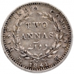 Silver Two Annas Coin of Victoria Queen of Calcutta Mint of 1841.