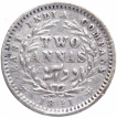 Silver Two Annas Coin of Victoria Queen of Bombay Mint of 1841.