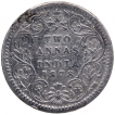 Silver Two Annas Coin of Victoria Empress of Calcutta Mint of 1878.