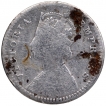 Silver Two Annas Coin of Victoria Empress of Calcutta Mint of 1878.