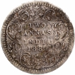 Silver Two Annas Coin of Victoria Empress of Calcutta Mint of 1887.