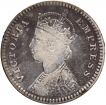 Silver Two Annas Coin of Victoria Empress of Calcutta Mint of 1887.