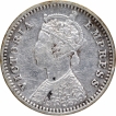 Silver Two Annas Coin of Victoria Empress of Bombay Mint of 1889.