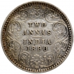 Silver Two Annas Coins of Victoria Empress of Bombay Mint of 1890.