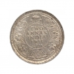 Silver Two Annas Coin of King George V of Calcutta Mint of 1911.