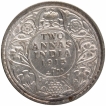 Silver Two Annas Coin of King George V of Bombay Mint of 1913.