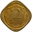 Nickel Brass Two Annas Coin of King George VI of Bombay Mint of 1943.