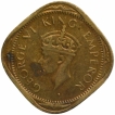 Nickel Brass Two Annas Coin of King George VI of Bombay Mint of 1944.