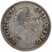 Silver Quarter Rupee Coin of King William IIII of Calcutta Mint of 1835.