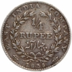 Silver Quarter Rupee Coin of King William IIII of Calcutta Mint of 1835.