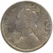 Silver Quarter Rupee Coin of Victoria Empress of Bombay Mint of 1893.