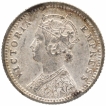 Silver Quarter Rupee Coin of Victoria Empress of  Calcutta Mint of 1901.